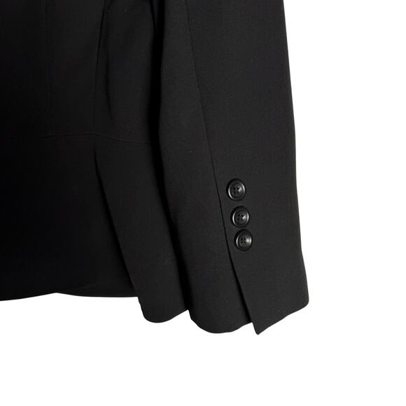 Forever 21 Black Y2K Satin Lapel One Button Tuxedo Blazer Jacket Women’s Small - Picture 7 of 8